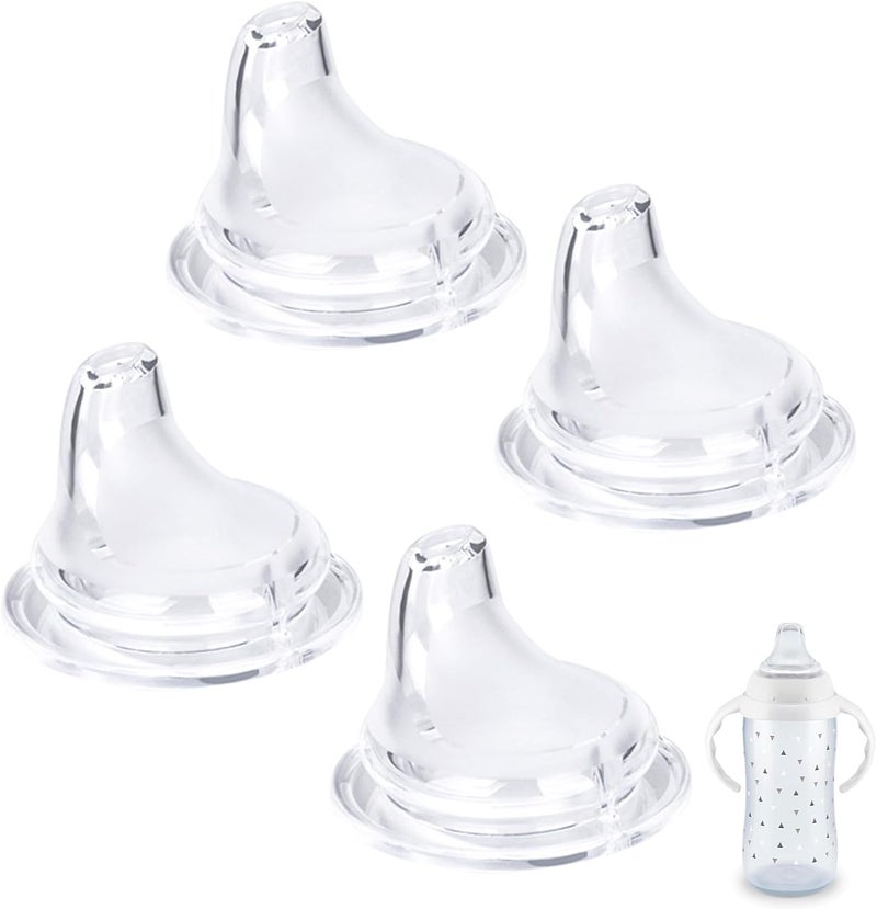 VANEST 4/6 Packs Replacement Silicone Spout Compatible with NUK Learner Cup & Active Cup, Soft Transition Spout for Sippy Cups, Leak-Proof, BPA-Free, Easy to Clean Medium Flow (4 Pack) - Image 1